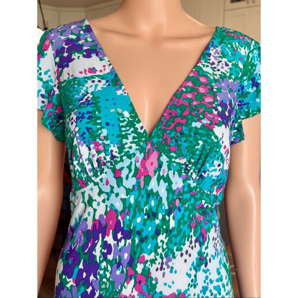 Rails Gigi Dress Bright Floral Flutter Sleeve Coastal Resort Vacation Small - Picture 4 of 8